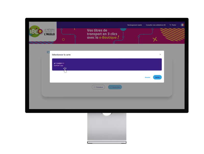 e-boutique identification étape 2