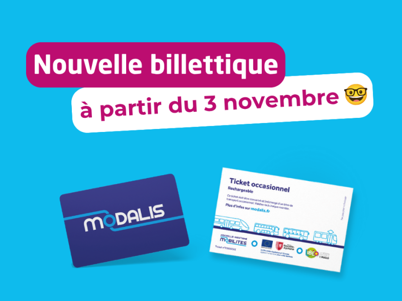 Nouvelle billettique à partir du 3 novembre