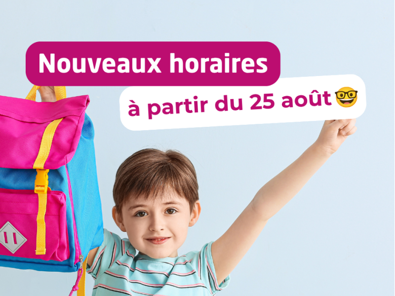 Les nouveaux horaires du réseau dès le 25 août 2025