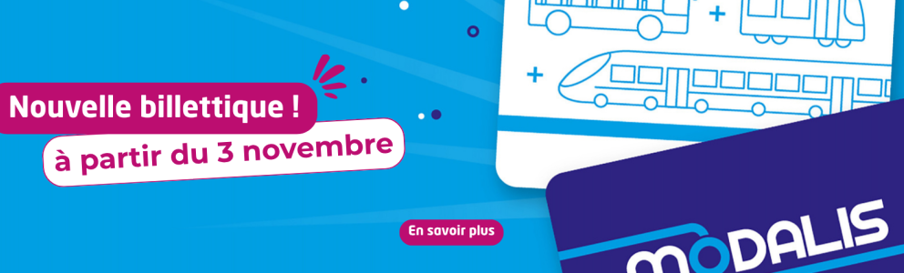 Nouvelle billettique à partir du 3 novembre